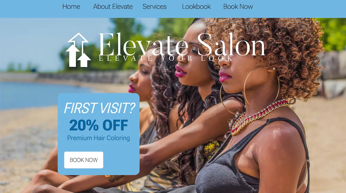 Full design-to-launch build for a modern salon brand